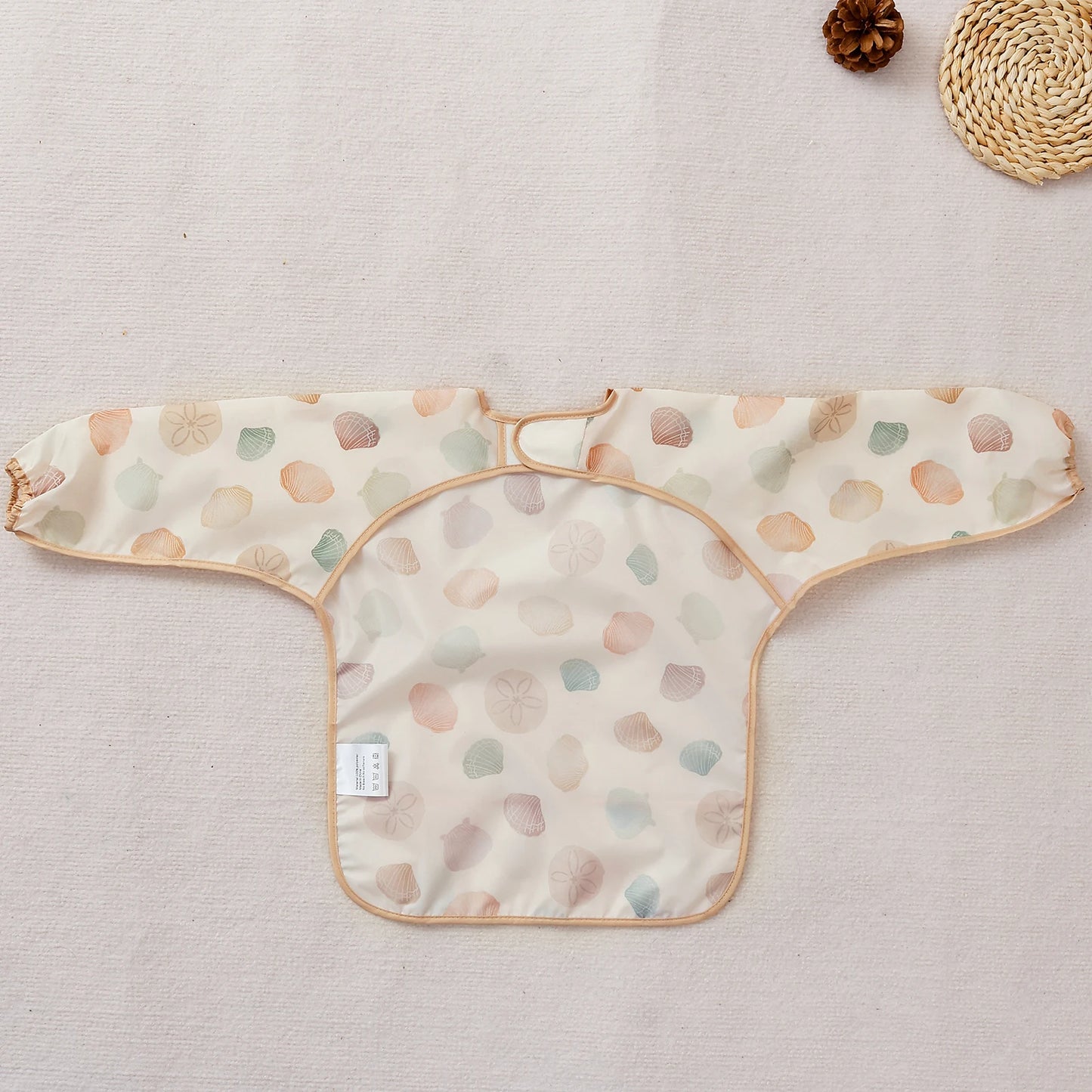 Kangobaby #My Soft Life#Waterproof Baby Long Sleeve Feeding Bib Fashion Full Body Cover