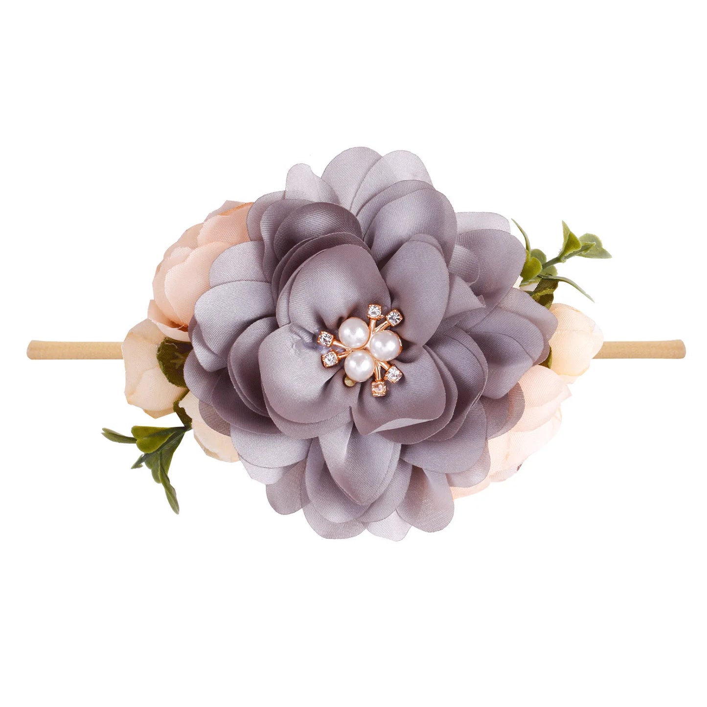 Baby Princess Flower Headband Girl's Floral Head Band Girl Flower Fontanelle Hair Dressing Headbands with big flower for party