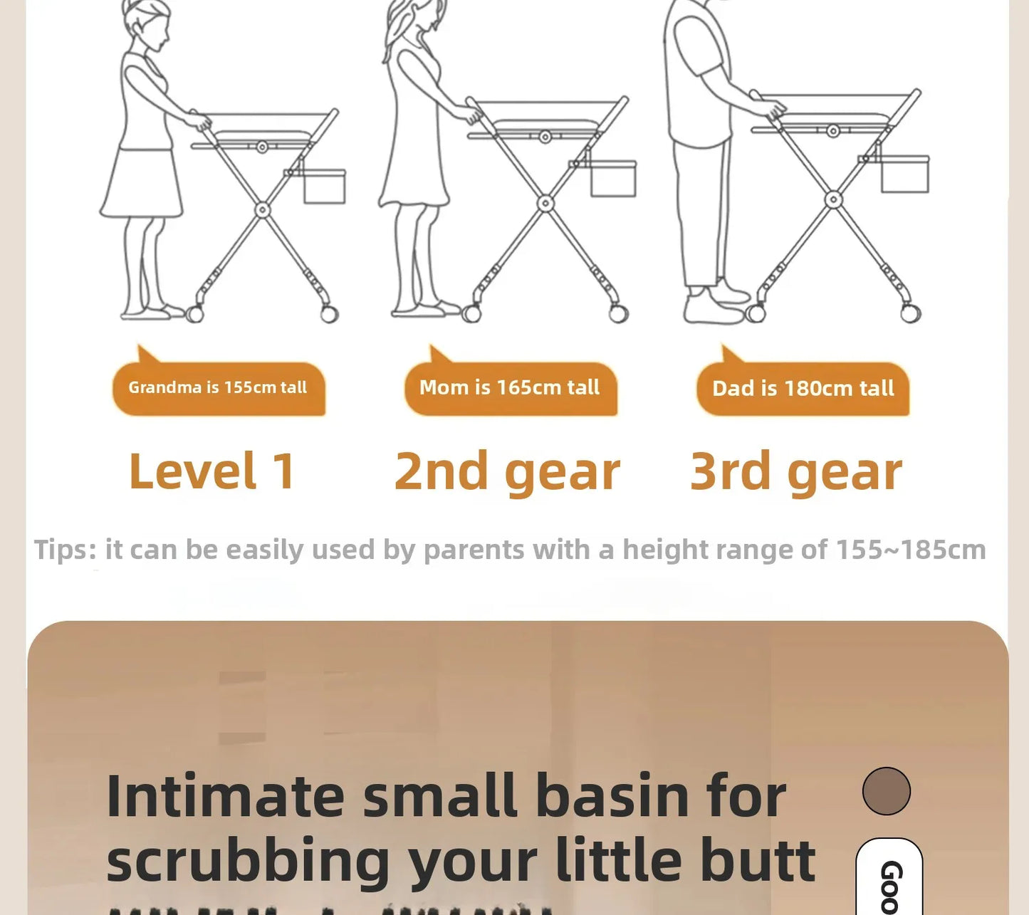 Baby Multifunctional Nursing Table, Foldable Diaper Table, Baby Bathing and Touching Table, Newborn Baby Diaper Changing Table