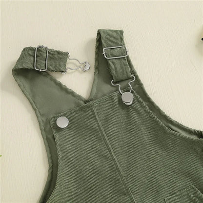 Combinaison pantalon à bretelles unisexe pour bébé de 0 à 24 mois avec boutons, couleur unie, pour tout-petits garçons et filles