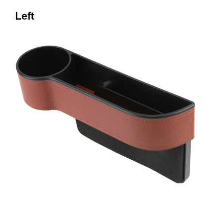 Car Organizer Seat Gap Slit Box With Charging Hole Leather Car Seat Gap Storage Box