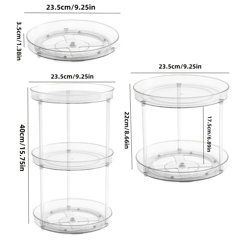 Safety Seat Adhesion Storage and Stora Desktop Cosmetics Storage Rack Transparent Rotating Storage Rack Multi-Layer Storage Rack