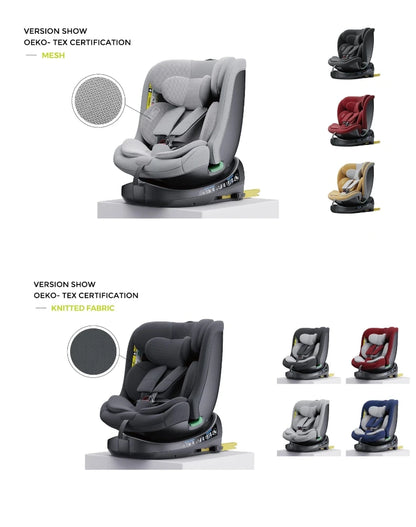 Child Seat 360° Baby Car Seat  Rotatable ISOFIX ,E8，R129/Group0+1/2/3,0-36 kg/0-12 Years, 5-Point Safety Belt, Child Car Seat