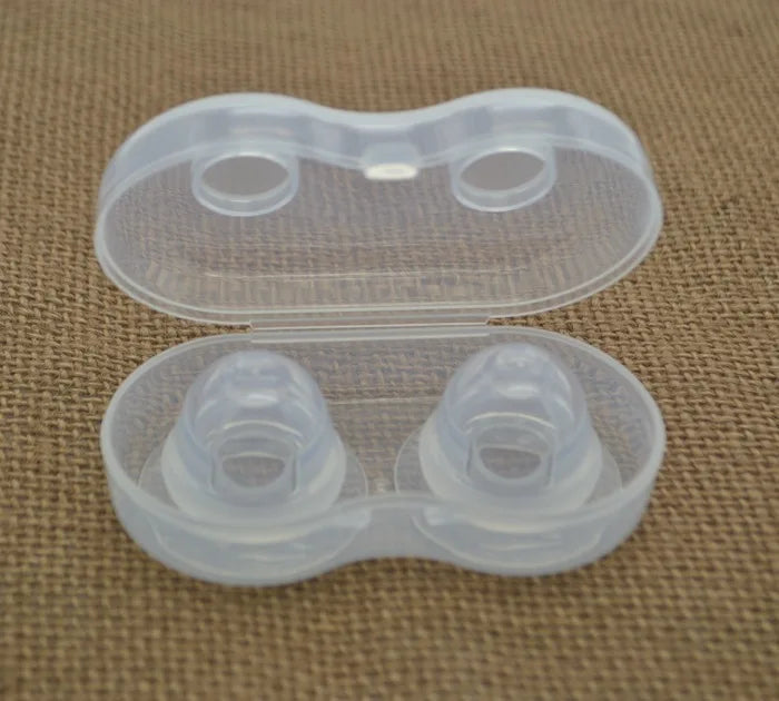 Lot de 2 protège-tétons en silicone Welnove, correcteurs plats et à ventouse