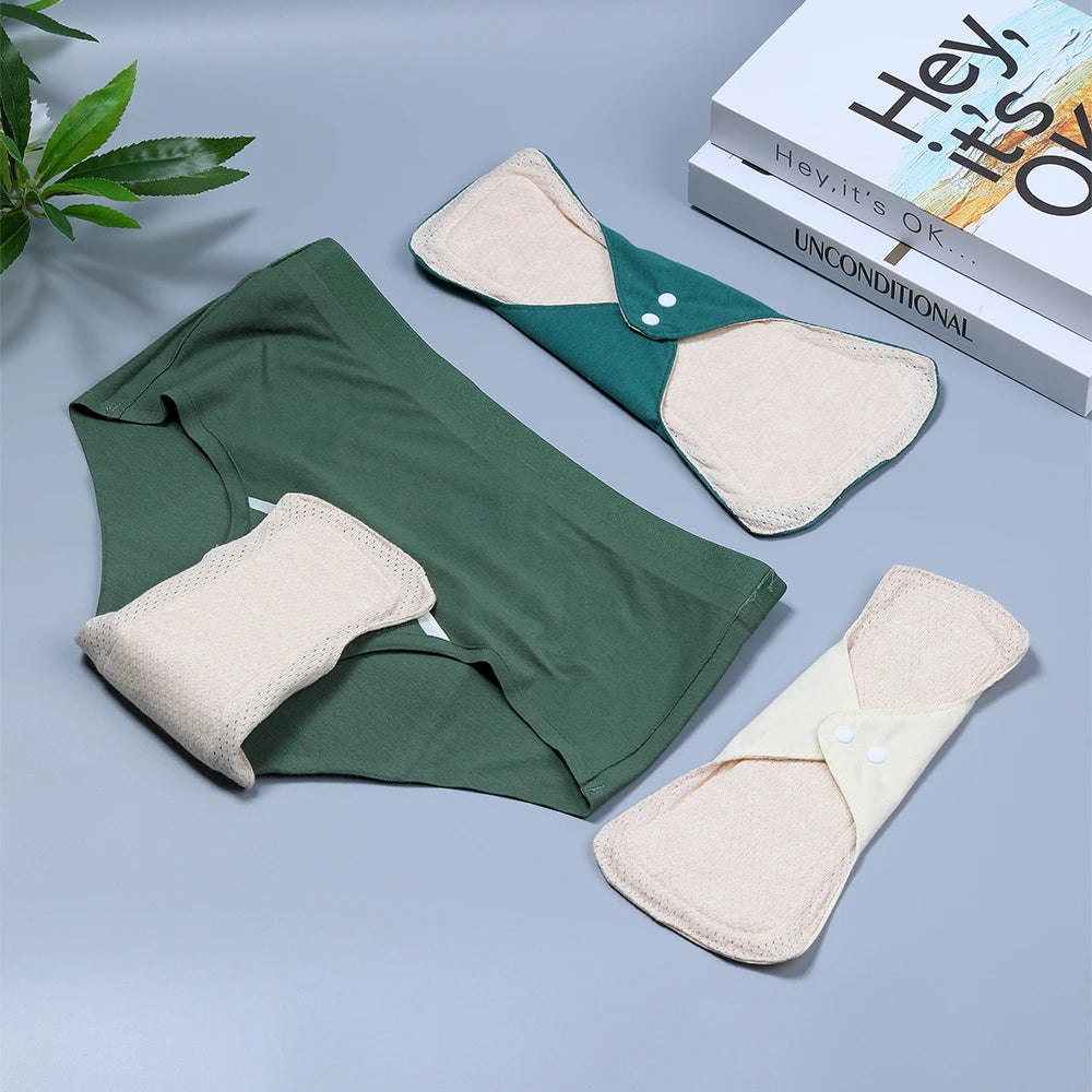 Serviettes hygiéniques en coton coloré BIAI, lavables et réutilisables, très absorbantes et respirantes, cadeau pour femme