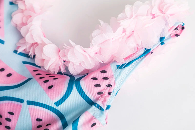 Maillots de bain pour bébé fille, ensemble bikini d'été, protection solaire, mignon, floral, pour tout-petits, maillots de bain une pièce pour la plage