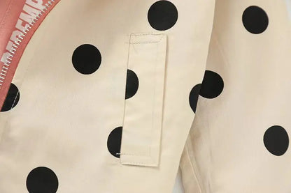 Veste bébé bébé fille coupe-vent printemps et automne nouvelle veste à capuche double face à pois pour enfants veste bébé garçon