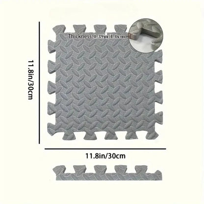16-Piece Baby Activity Mat Leaf Pattern Anti-slip Shock-absorbing Interlocking Floor Tiles Suitable for Bedroom and Living Room