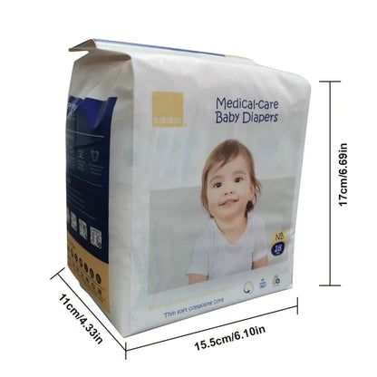Bebeboo ultra-thin baby diapers use crystal clear water locking molecular structure to achieve instant suction and dryness