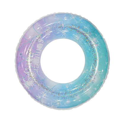1pc Sequin Starry Sky Swimming Ring Thickened PVC Inflatable Swim Circle For Beach Pool Parties