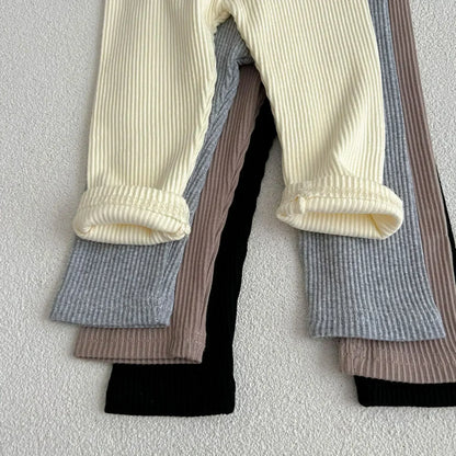 Leggings simples et solides pour bébé, pantalons skinny à rayures pour filles, pantalons slim en coton élastique pour nouveau-né, pantalons extensibles pour garçons