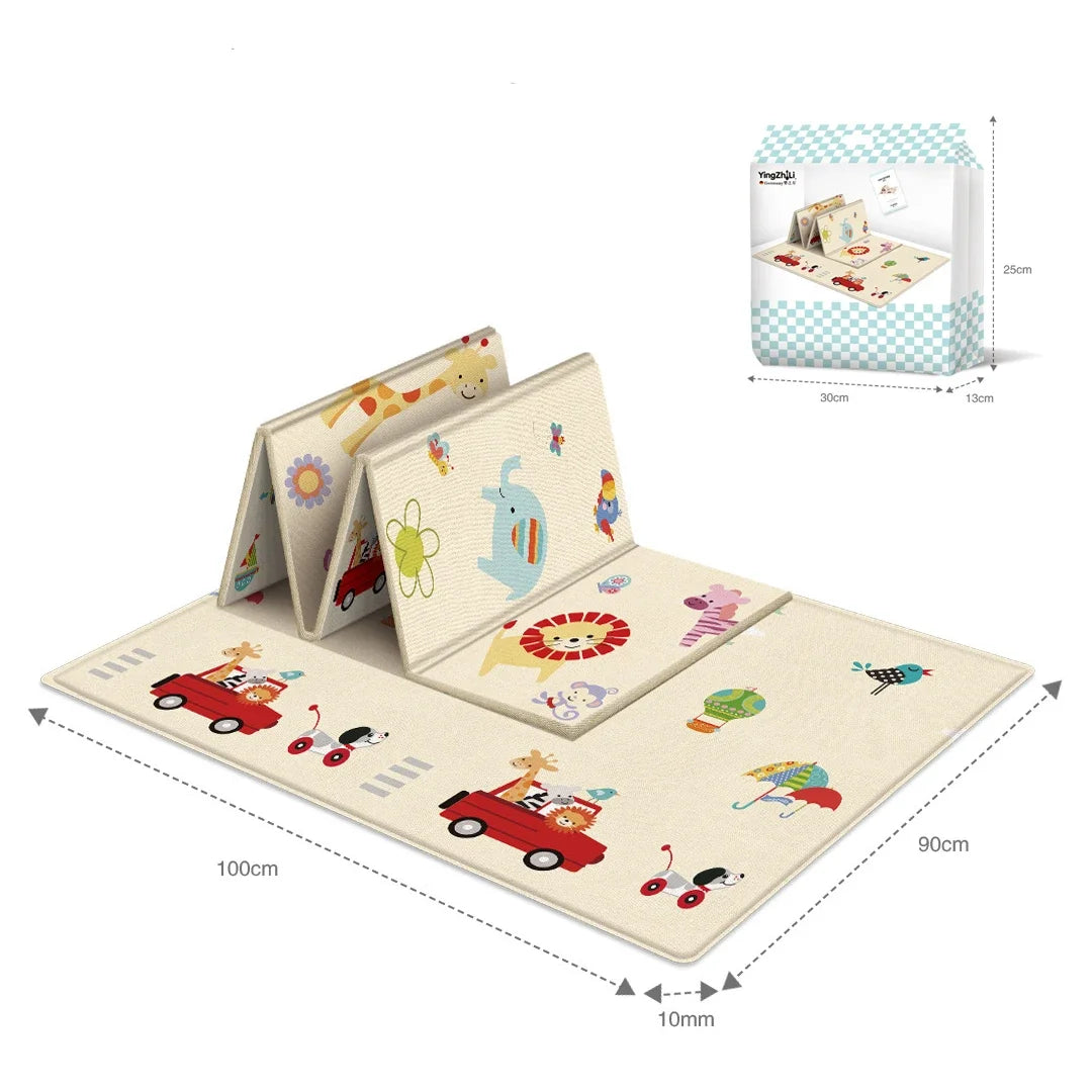 Foldable Lightweight Baby Play Mat, Waterproof Soft Cushion Portable Activity Mat, Non-slip Thick One-piece Foam Crawling Mat