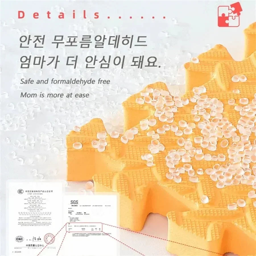 2.5CM Thick Solid Color Baby Game Mat Carpet with Puzzle Pieces for Children's Room, Play Areas, and Gym Baby Playmat  Baby Rug