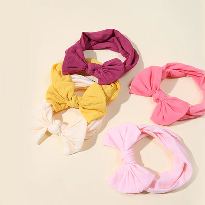 5Pcs/Set Baby Headband Cute Bowknot Newborn Girls Hair Band Soft Elastic Kids Hair Accessories
