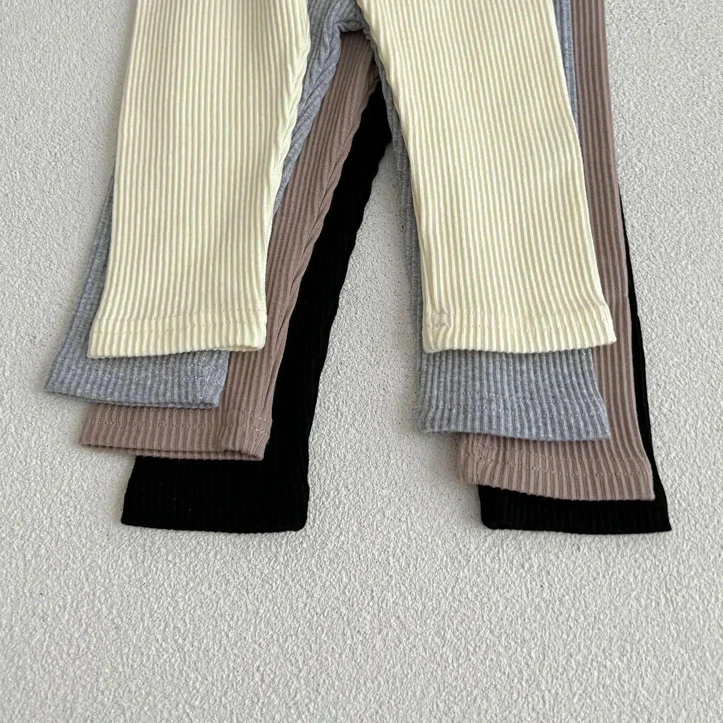 Leggings simples et solides pour bébé, pantalons skinny à rayures pour filles, pantalons slim en coton élastique pour nouveau-né, pantalons extensibles pour garçons