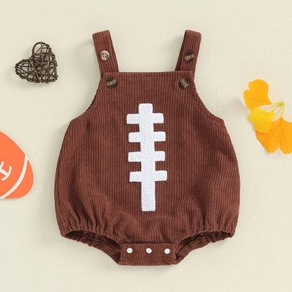 2024-05-29 Lioraitiin 0-12M Nouveau-né Bébé Garçons Filles Salopette Sans Manches Football Broderie Barboteuses Nouveau-Né Été Automne Tenue