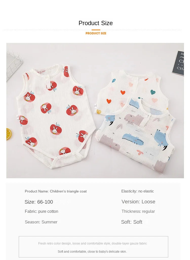 Pyjama d'été pour bébé, combinaison mignonne avec ours et lapin, motif dessin animé, pour garçons et filles, vêtements de nuit fins pour nouveau-nés