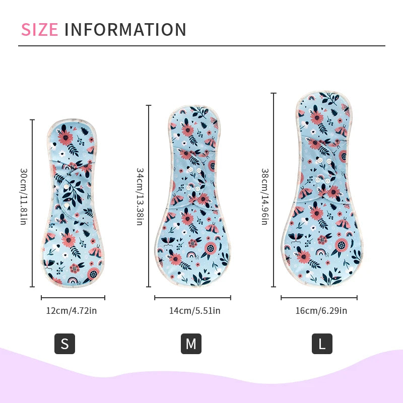 Lot de 2 serviettes hygiéniques lavables en coton pour femme, réutilisables, pour flux abondant, pour la nuit et la journée