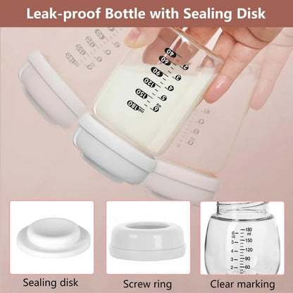 Bouteilles de collecte pour tire-lait Spectra S2/S1/9 Plus, bouteilles réutilisables de 180 ml avec collier et disque d'étanchéité