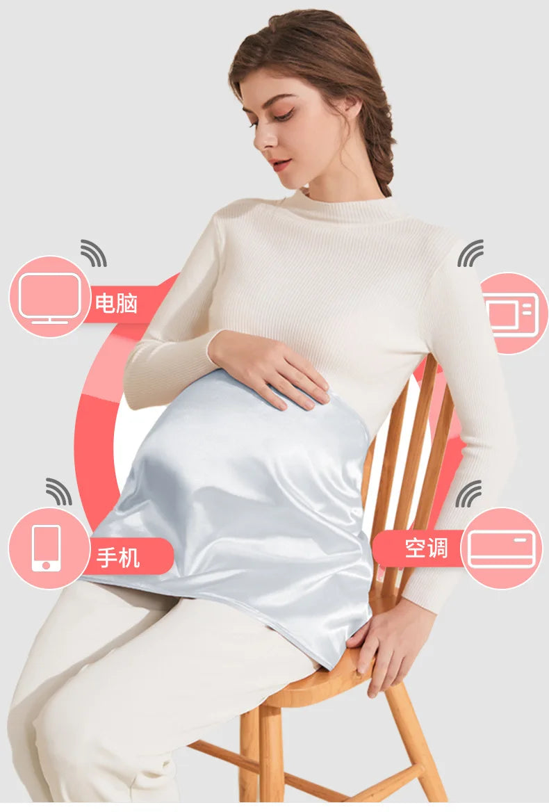 30x50cm Anti Radiation Clothes Maternity Tops 5G EMF WiFi RFID Protect Pregnancy Tunic Silver Fabric Shield Tank Apron Gift