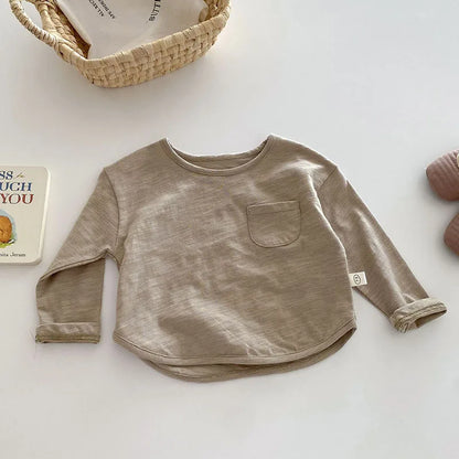 MILANCEL – Chemisier d'automne pour enfants, joli maillot de corps uni pour filles et garçons