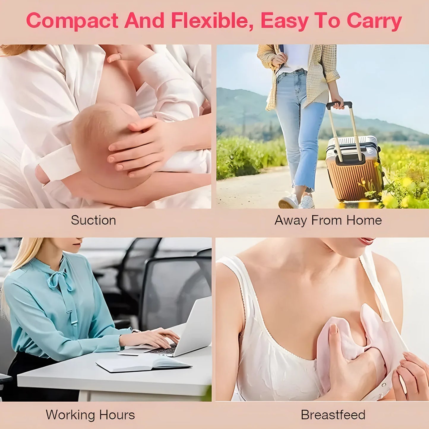 Nouveau tire-lait électrique portable rechargeable par USB, extracteur de lait portable silencieux, trayeur automatique, confort d'allaitement, sans BPA
