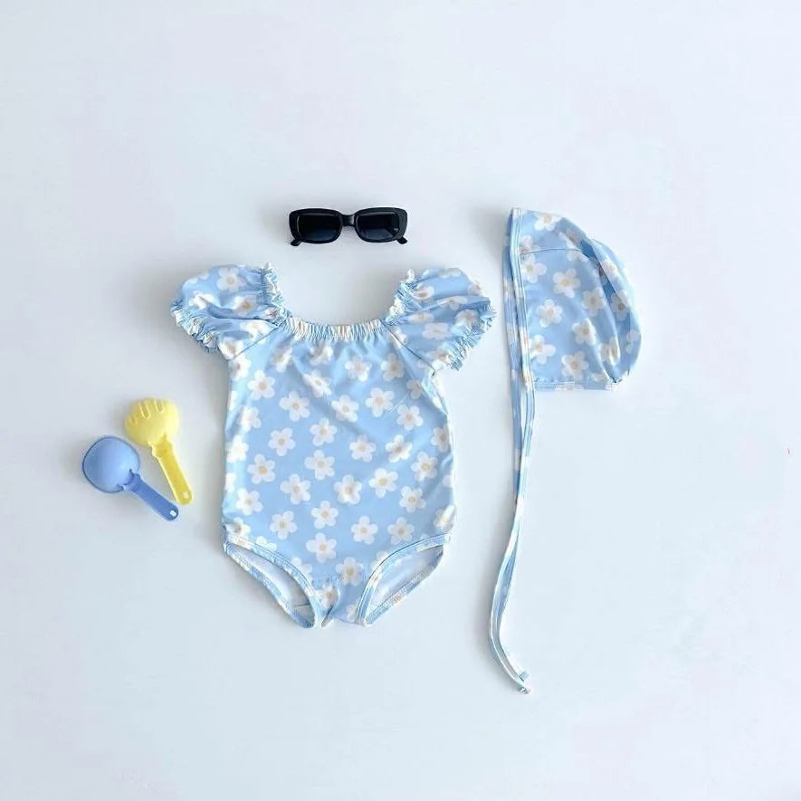 Maillot de bain pour bébé, modèle 6314, combinaison d'été coréenne pour nourrissons, vêtements de natation avec chapeau, style escalade en bord de mer, 2025