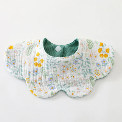 New 6 Layers Cotton Two-sided Usable Baby Feeding Drool Bib Cute Infants Saliva Towel Burp Cloth For Newborn Toddler Kids Bibs