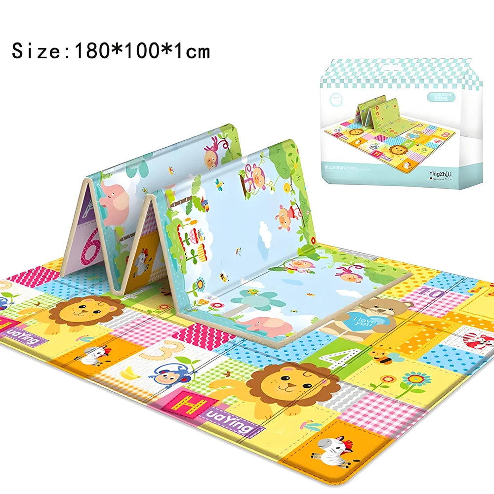 Activities mat for baby Outdoor Camping Mat Foldable Play Mat Double-Sided Cartoon Pattern Waterproof Carpet Easy to Carry