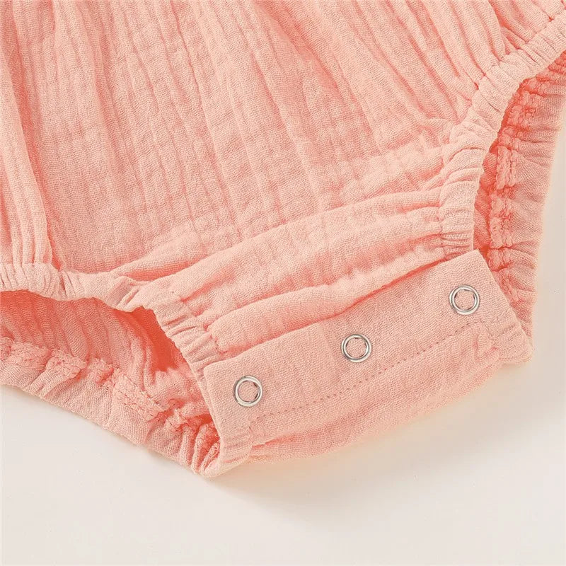 Barboteuse en coton pour nouveau-né fille, 3 couleurs, manches longues, volants, tendance, printemps et automne, pour bébé fille de 0 à 12 mois