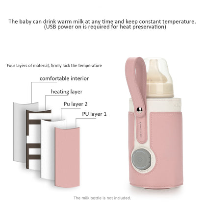 Chauffe-biberon portable à 3 niveaux de température constante pour l'allaitement, la nuit, l'utilisation quotidienne et les voyages
