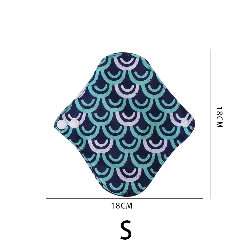 Serviettes hygiéniques en tissu, taille 18 x 18 cm, protège-slips lavables et réutilisables, avec intérieur en charbon de bambou