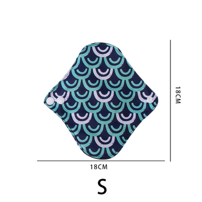 Serviettes hygiéniques en tissu, taille 18 x 18 cm, protège-slips lavables et réutilisables, avec intérieur en charbon de bambou