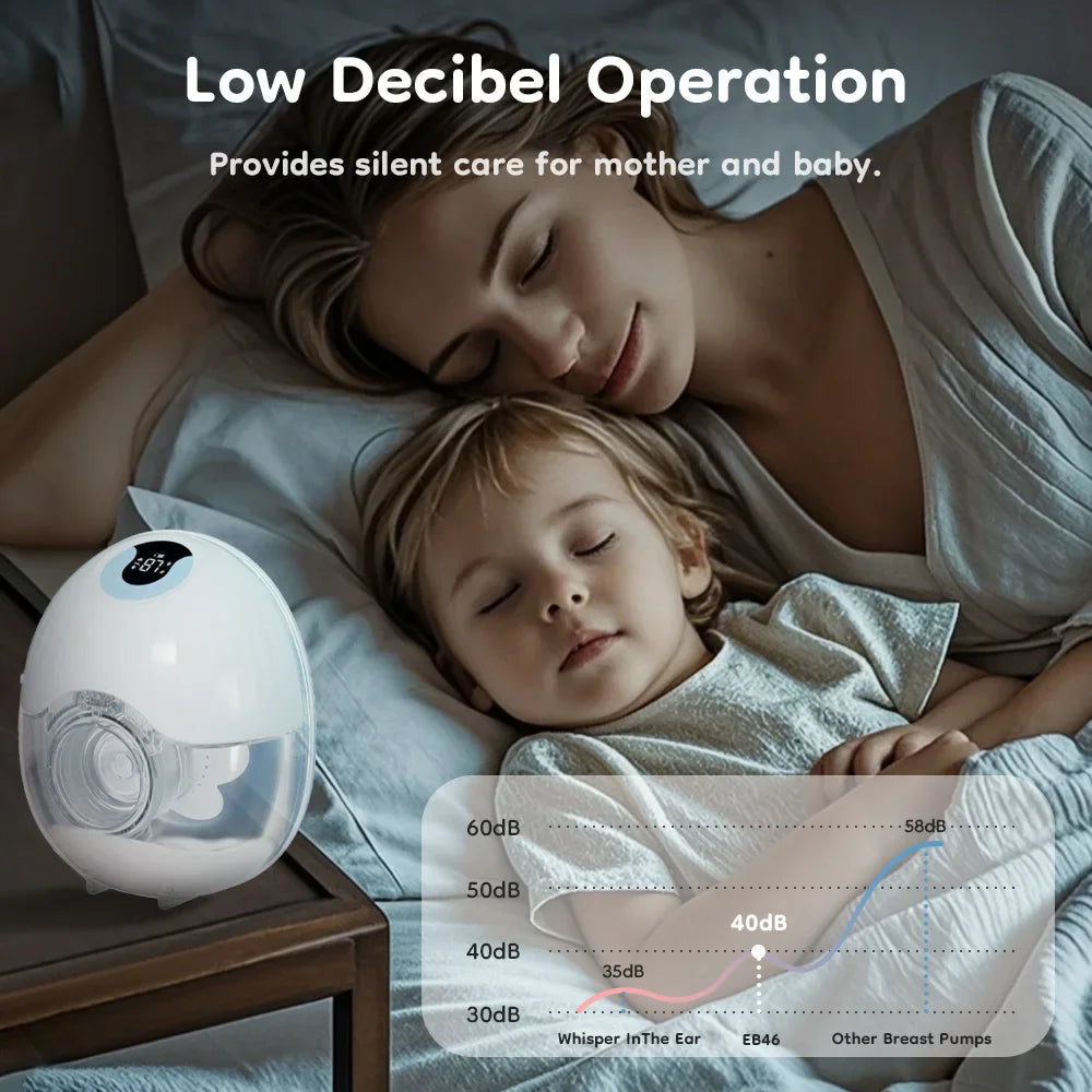 1PCS Wearable Electric Breast Pump 4Modes & 36Levels Comfort Milk Collector Portable Electric Breast Pump BPA FREE 210Ml