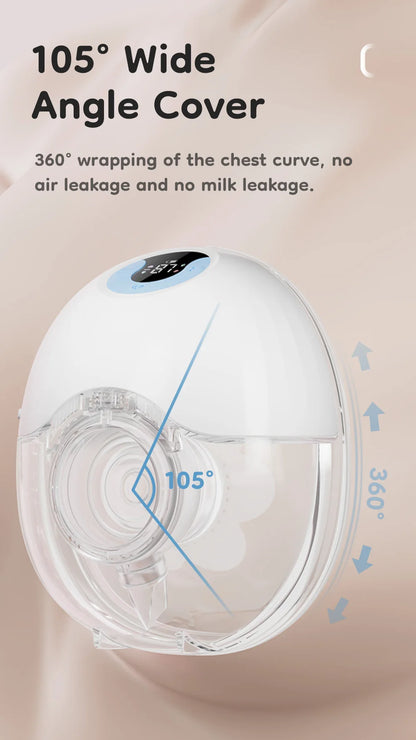 Tire-lait électrique portable, 4 modes et 36 niveaux, collecteur de lait confortable, sans BPA, 210 ml