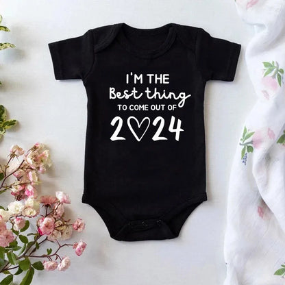 Je suis la meilleure chose 2024 Vêtements pour nouveau-né Body d'été en coton blanc pour nourrissons Barboteuse à manches courtes pour garçons et filles