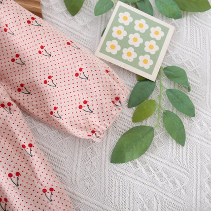 Jupe pour enfants de 0 à 3 ans, nouvelle collection printemps-automne, robe fraîche à motif de cerises, avec nœud décoratif et col haut