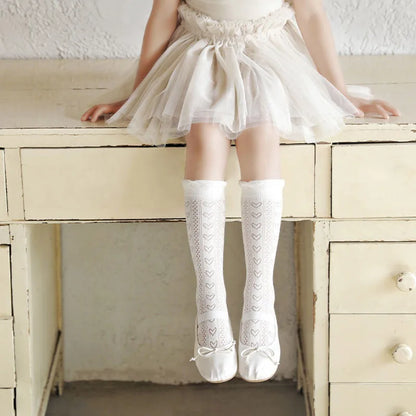 Lot de 3 paires de bas princesse blancs à volants en dentelle pour fille, chaussettes d'été en maille fine et respirante pour enfants de 3 à 12 ans