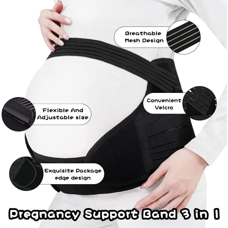 Ceinture de soutien respirante et réglable pour femmes enceintes, ceinture de soutien de la taille, ceinture prénatale et post-partum