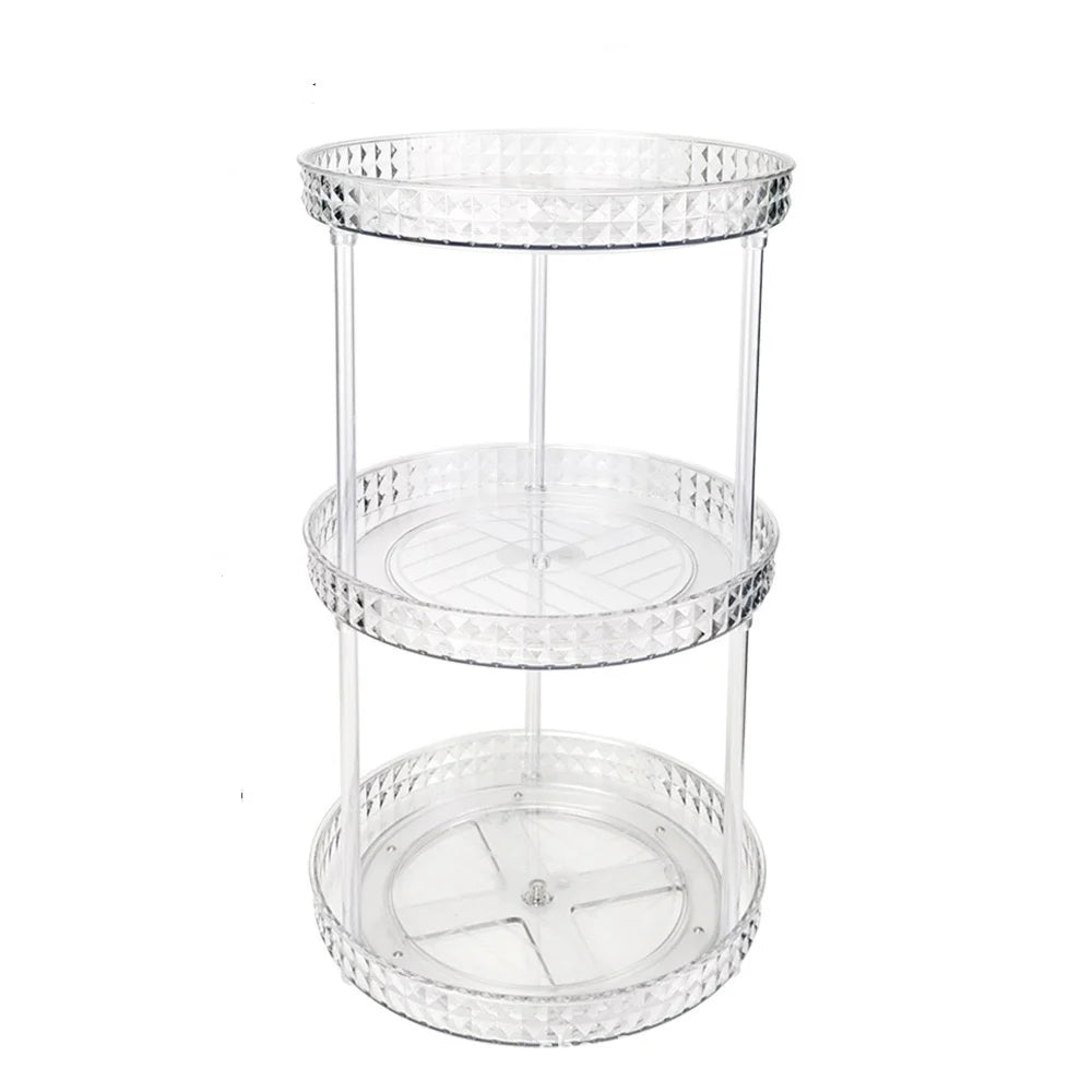Safety Seat Adhesion Storage and Stora Desktop Cosmetics Storage Rack Transparent Rotating Storage Rack Multi-Layer Storage Rack