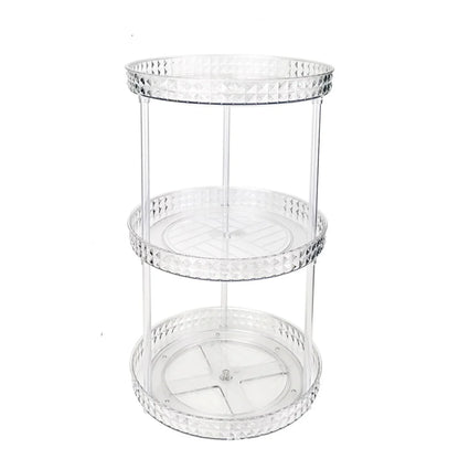 Safety Seat Adhesion Storage and Stora Desktop Cosmetics Storage Rack Transparent Rotating Storage Rack Multi-Layer Storage Rack