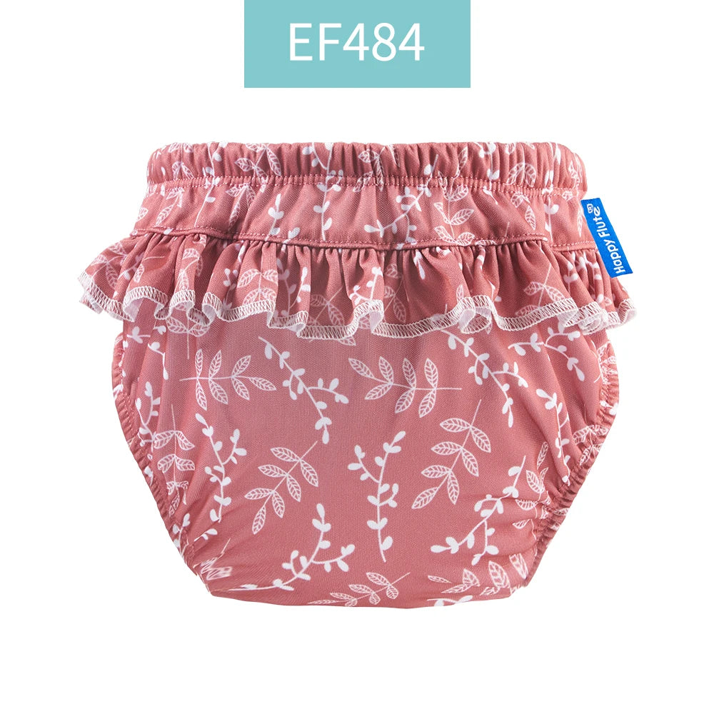 Elinfant 3 Size Flower Side Comfortable Baby Swim Diapers Fashion Print Reusable Washable Swimming Diaper Pool Pants