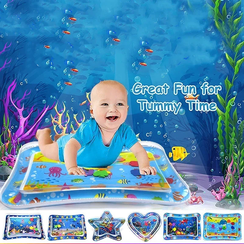 Summer Inflatable Water Mat PVC Playmat Toddler Activity Play Center Water Mat for Babies Early Education Developing Summer Toy