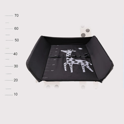 Baby Changing Table Foldable Changing Table with Storage Shelves Cushion with Height Ladder Large Changing Table 80 x 63cm