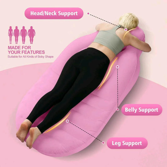 Matelas gonflable pour grossesse, tapis de yoga, oreiller de corps, oreiller de grossesse pour dormir, oreiller de corps