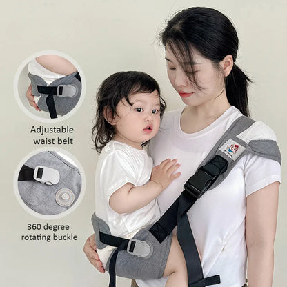 Kids Waist Stool with Waist Protection Baby Strap Holding Adjustable Baby Carrier Front Holding Type Big Baby Holding Holding