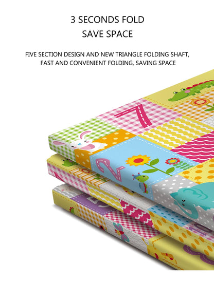 Double-sided Foldable Children Carpet Cartoon Baby Play Mat Educational Baby Activity Carpet Waterproof and Easy to Store