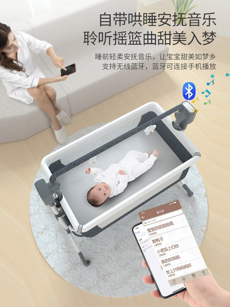 Baby Bed Baby Crib Cradle Newborn Baby cot Cradle Nest Baby Resting Travel Bed Game Bed with Mosquito Net Sleeping Rocking Bed
