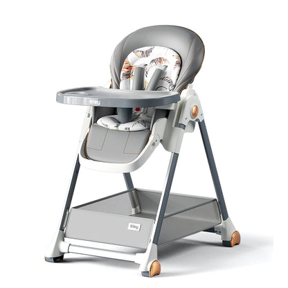 Luxury Baby High Chair with Removable Seat and Tray Adjustable Height Baby Feeding Chair Assembly-free dining chair