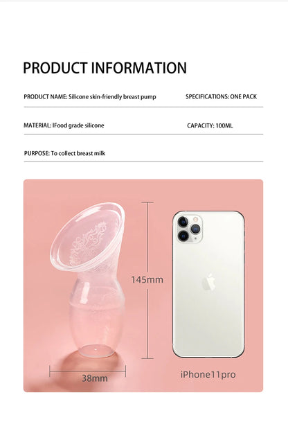 Modabebe Maternal Milk Collector Food Grade Silicone Manual Breast Silicone Pumps Breast Milk Savers